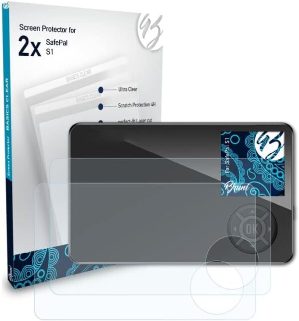 Bruni Screen Protector compatible with SafePal S1 Protector Film, crystal clear Protective Film (2X) - Image 3