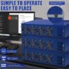 GPU Mining Rig Case, Complete Mining Systerm for ETC/Ergo/Raven Coin Crypto Mining with 8 GPU Mining Motherboard, 1800W PSU(110v-220v), 8 Fans, RAM, SSD, CPU(Excluding GPUs) -Blue - Image 2