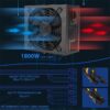 GPU Mining Rig Case, Complete Mining Systerm for ETC/Ergo/Raven Coin Crypto Mining with 8 GPU Mining Motherboard, 1800W PSU(110v-220v), 8 Fans, RAM, SSD, CPU(Excluding GPUs) -Blue - Image 3