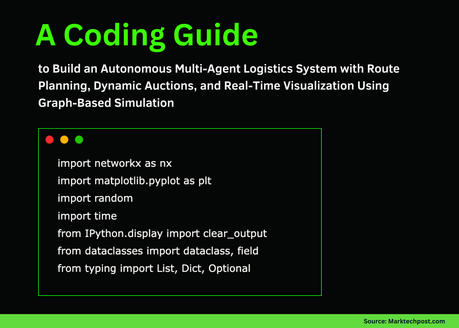 A Coding Guide to Build an Autonomous Multi-Agent Logistics System with Route Planning, Dynamic Auctions, and Real-Time Visualization Using Graph-Based Simulation
