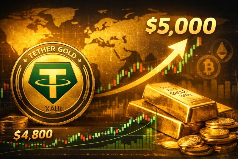 Tether Gold (XAUt) surges as gold nears $5,000