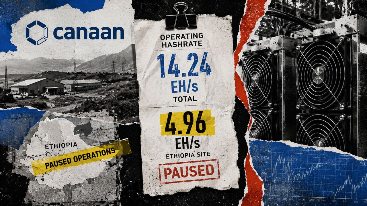 Canaan counted paused Ethiopia mining as nearly 35% of its July operating hashrate total