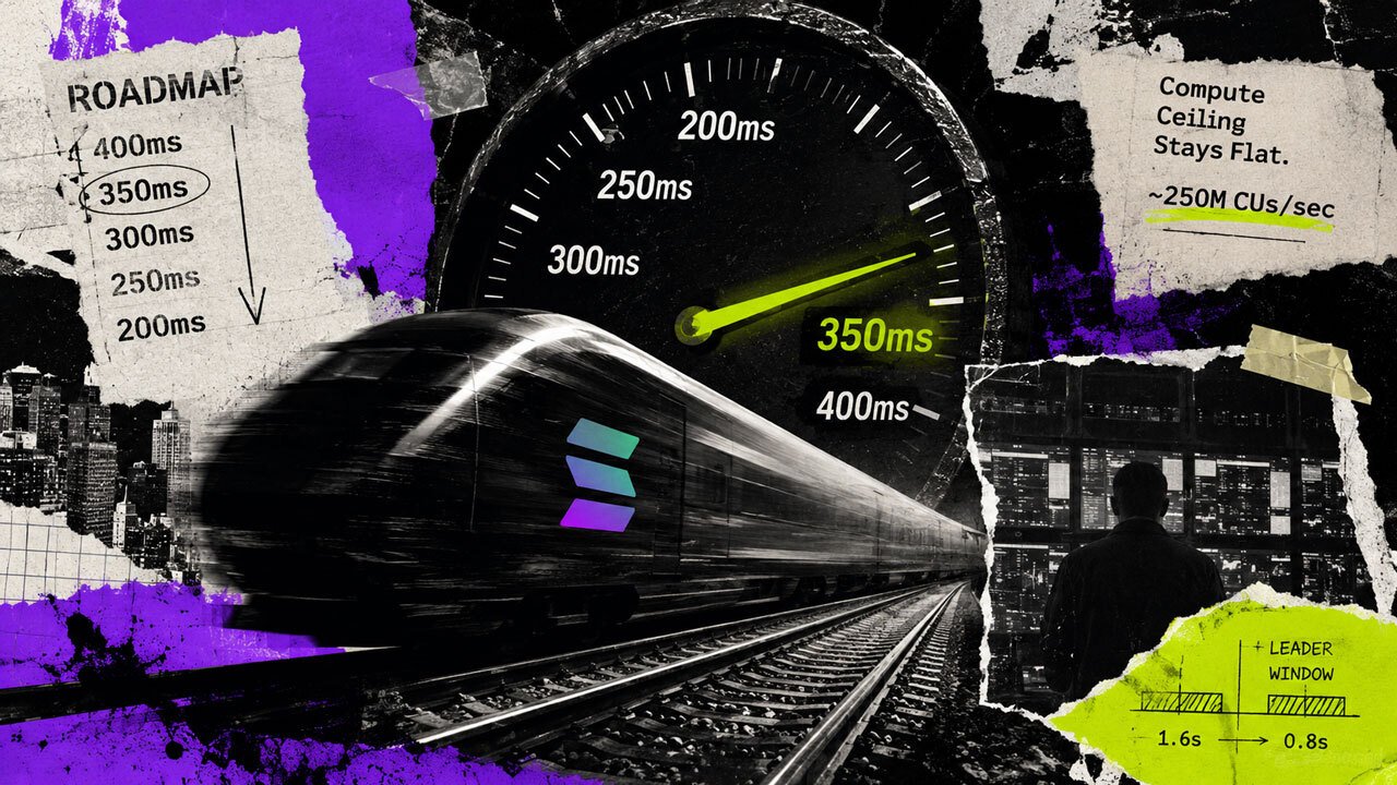 Solana's 350ms Mainnet move as 200ms roadmap holds compute flat