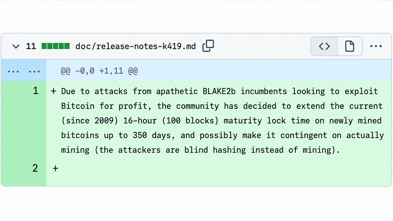 BLAKE2b Bitcoin Fork Wants Miners to Wait 45 Days to Touch Their Coins – Bitcoin News